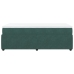 Cama box spring con colchón terciopelo verde oscuro 90x190 cm