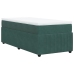 Cama box spring con colchón terciopelo verde oscuro 90x190 cm