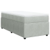 Cama box spring con colchón terciopelo gris claro 90x190 cm