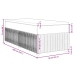 Cama box spring con colchón terciopelo gris claro 90x190 cm