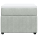 Cama box spring con colchón terciopelo gris claro 90x190 cm