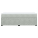 Cama box spring con colchón terciopelo gris claro 90x190 cm