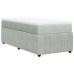 Cama box spring con colchón terciopelo gris claro 90x190 cm