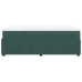 Cama box spring con colchón terciopelo verde oscuro 90x200 cm