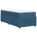 Cama box spring con colchón terciopelo azul oscuro 90x200 cm