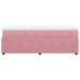 Cama box spring con colchón terciopelo rosa 90x200 cm