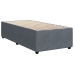 Cama box spring con colchón terciopelo gris oscuro 100x200 cm