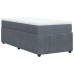 Cama box spring con colchón terciopelo gris oscuro 100x200 cm