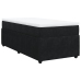 Cama box spring con colchón terciopelo negro 100x200 cm