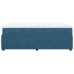 Cama box spring con colchón terciopelo azul oscuro 100x200 cm