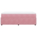 Cama box spring con colchón terciopelo rosa 100x200 cm