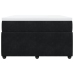 Cama box spring con colchón terciopelo negro 120x190 cm