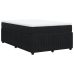 Cama box spring con colchón terciopelo negro 120x190 cm