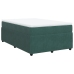 Cama box spring con colchón terciopelo verde oscuro 120x190 cm