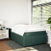 Cama box spring con colchón terciopelo verde oscuro 120x190 cm