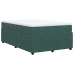 Cama box spring con colchón terciopelo verde oscuro 120x190 cm