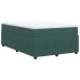 Cama box spring con colchón terciopelo verde oscuro 120x200 cm