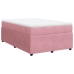 Cama box spring con colchón terciopelo rosa 120x200 cm