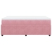 Cama box spring con colchón terciopelo rosa 120x200 cm