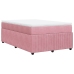 Cama box spring con colchón terciopelo rosa 120x200 cm