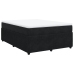 Cama box spring con colchón terciopelo negro 140x190 cm