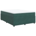 Cama box spring con colchón terciopelo verde oscuro 140x190 cm