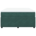 Cama box spring con colchón terciopelo verde oscuro 140x190 cm