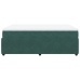 Cama box spring con colchón terciopelo verde oscuro 140x190 cm
