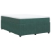 Cama box spring con colchón terciopelo verde oscuro 140x190 cm