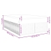 Cama box spring con colchón terciopelo azul oscuro 140x190 cm