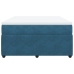 Cama box spring con colchón terciopelo azul oscuro 140x190 cm