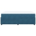 Cama box spring con colchón terciopelo azul oscuro 140x190 cm