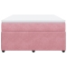 Cama box spring con colchón terciopelo rosa 140x190 cm