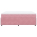 Cama box spring con colchón terciopelo rosa 140x190 cm