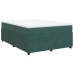 Cama box spring con colchón terciopelo verde oscuro 140x200 cm