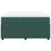 Cama box spring con colchón terciopelo verde oscuro 140x200 cm