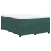 Cama box spring con colchón terciopelo verde oscuro 140x200 cm