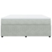 Cama box spring con colchón terciopelo gris claro 180x200 cm