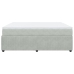 Cama box spring con colchón terciopelo gris claro 180x200 cm
