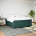 Cama box spring con colchón terciopelo verde oscuro 180x200 cm