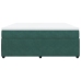 Cama box spring con colchón terciopelo verde oscuro 180x200 cm