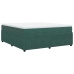 Cama box spring con colchón terciopelo verde oscuro 180x200 cm