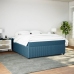 Cama box spring con colchón terciopelo azul oscuro 180x200 cm