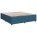 Cama box spring con colchón terciopelo azul oscuro 180x200 cm