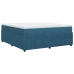 Cama box spring con colchón terciopelo azul oscuro 180x200 cm