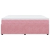 Cama box spring con colchón terciopelo rosa 180x200 cm