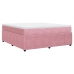 Cama box spring con colchón terciopelo rosa 180x200 cm