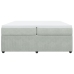 Cama box spring con colchón terciopelo gris claro 200x200 cm