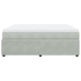 Cama box spring con colchón terciopelo gris claro 200x200 cm