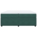 Cama box spring con colchón terciopelo verde oscuro 200x200 cm